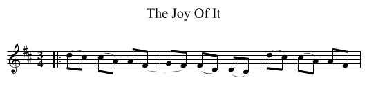 The Joy Of It - staff notation