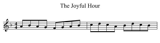 The Joyful Hour - staff notation