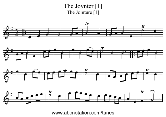 The Joynter [1] - staff notation