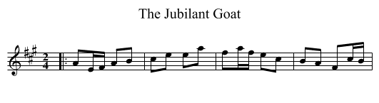 The Jubilant Goat - staff notation
