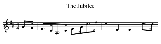 The Jubilee - staff notation
