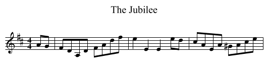 The Jubilee - staff notation