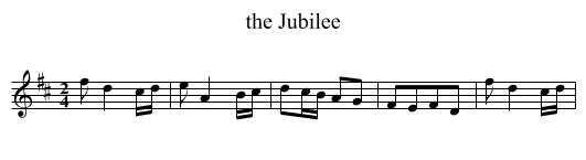 the Jubilee - staff notation