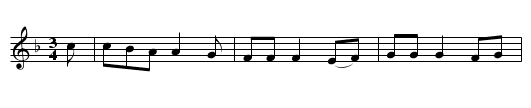 The Jug of Punch - staff notation