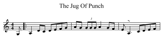 The Jug Of Punch - staff notation