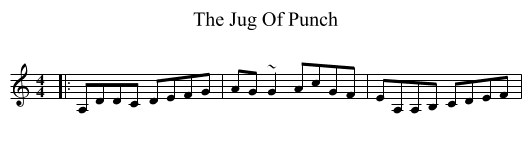 The Jug Of Punch - staff notation