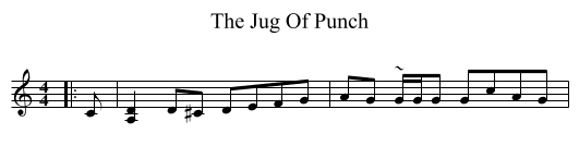 The Jug Of Punch - staff notation