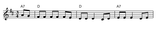 the Jug of Punch - staff notation