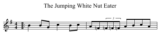 The Jumping White Nut Eater - staff notation