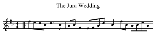 The Jura Wedding - staff notation