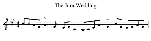 The Jura Wedding - staff notation