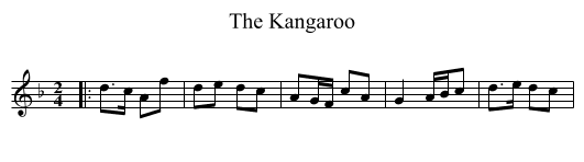 The Kangaroo - staff notation