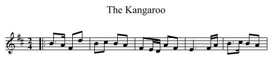 The Kangaroo - staff notation