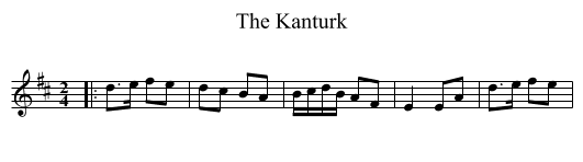 The Kanturk - staff notation