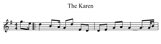 The Karen - staff notation