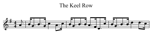 The Keel Row - staff notation