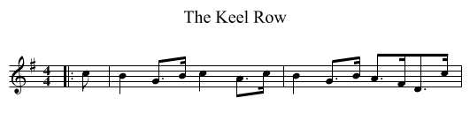 The Keel Row - staff notation