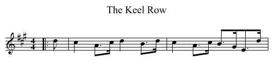 The Keel Row - staff notation