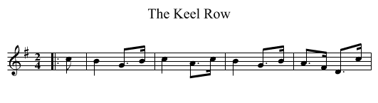 The Keel Row - staff notation
