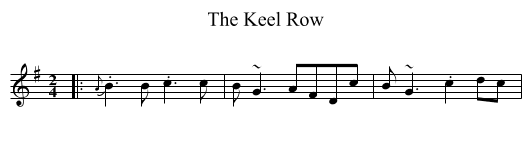 The Keel Row - staff notation