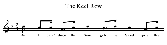 The Keel Row - staff notation