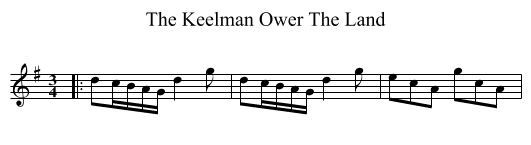 The Keelman Ower The Land - staff notation