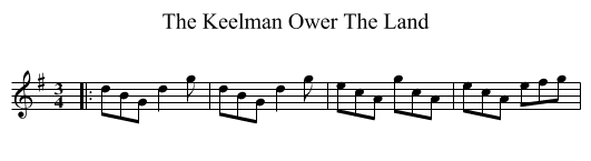 The Keelman Ower The Land - staff notation