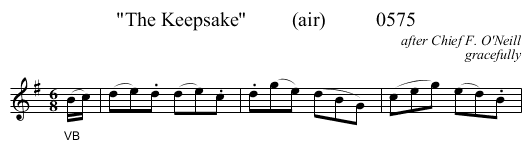 The Keepsake         (air)          0575 - staff notation