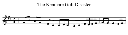 The Kenmare Golf Disaster - staff notation