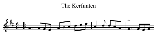 The Kerfunten - staff notation