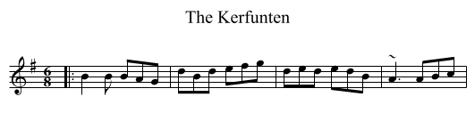 The Kerfunten - staff notation