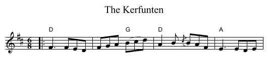 The Kerfunten - staff notation