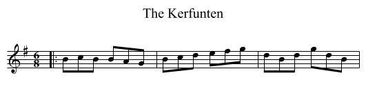 The Kerfunten - staff notation