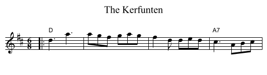 The Kerfunten - staff notation