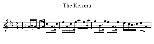 The Kerrera - staff notation
