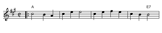 the Kerry Bar - staff notation