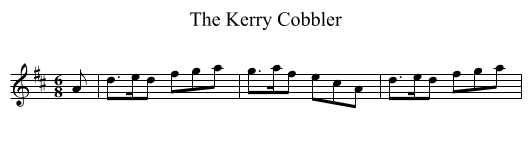 The Kerry Cobbler - staff notation