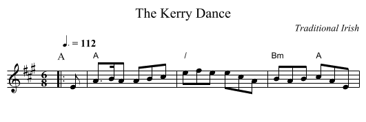 The Kerry Dance - staff notation