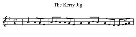 The Kerry Jig - staff notation