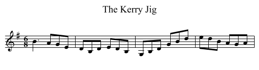 The Kerry Jig - staff notation