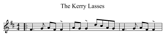 The Kerry Lasses - staff notation