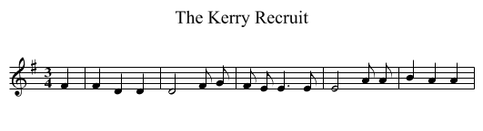 The Kerry Recruit - staff notation