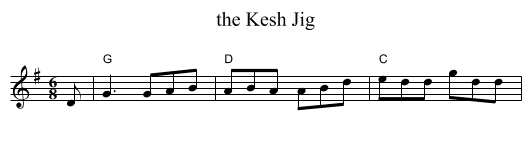 the Kesh Jig - staff notation