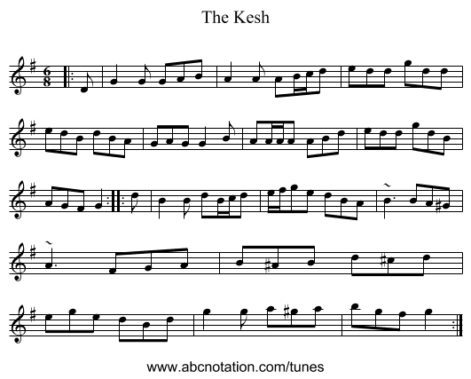 The Kesh - staff notation