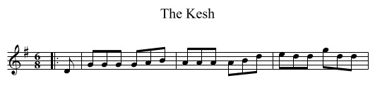 The Kesh - staff notation