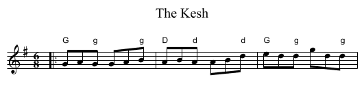 The Kesh - staff notation