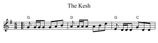 The Kesh - staff notation