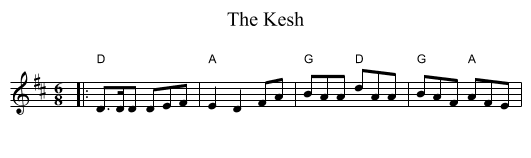 The Kesh - staff notation