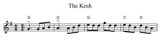 The Kesh - staff notation