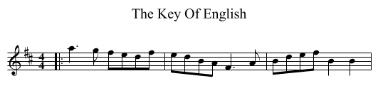 The Key Of English - staff notation